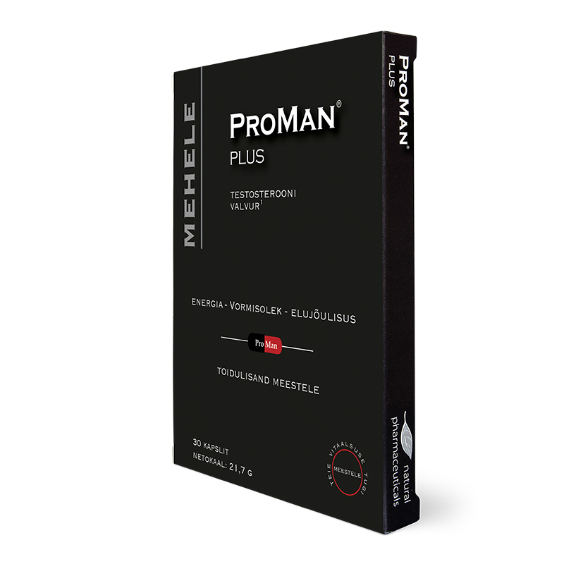 Natural Pharmaceuticals ProMan® Plus toidulisandi pakend meestele koos kapsliga ja kirjaga TASUTA 0 EUR (+ 2,99 EUR saatekulu).